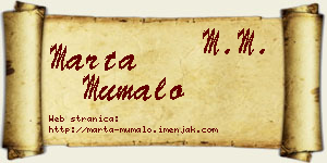 Marta Mumalo vizit kartica